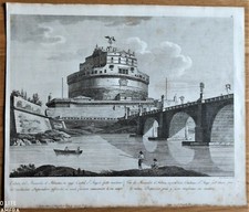 1825 INCISIONE ROMA MAUSOLEO
