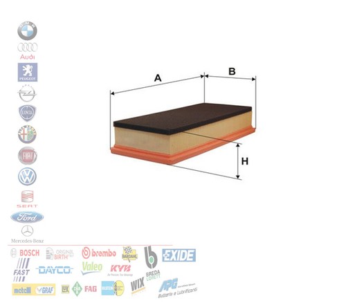 Filtro aria alfa romeo 147 - romeo, gt