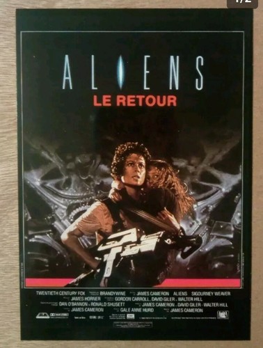 Carte postale aliens - carte, retour