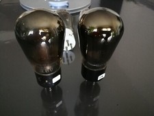 PAIR TUBES  RS242 Telefunken TFK black plate  matched curves 12/41 04/42  NOS