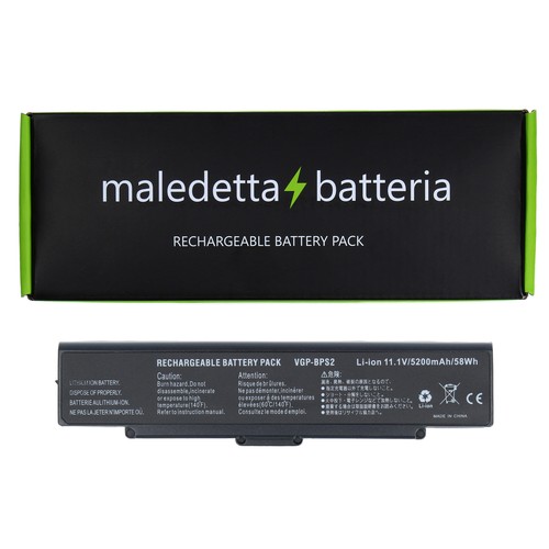 Batteria nera per sony - batteria,