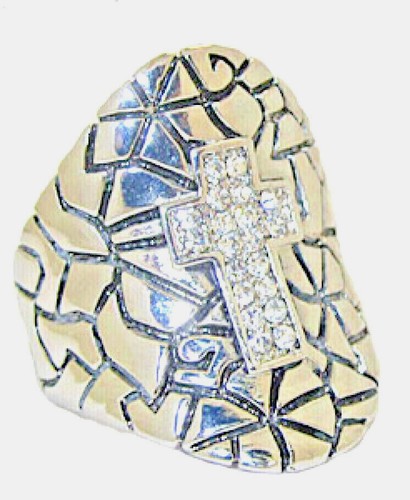 Zirconi anello croce oro - zirconi,