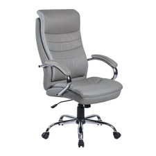 Sedia ufficio scrivania poltrona presidenziale ecopelle ergonomica Mirto GRIGIO