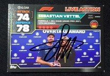 F1 CARD Topps autografo SEBASTIAN VETTEL Aston Martin hand SIGNED +