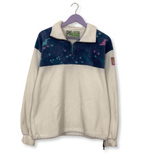 Pile Vintage bianco e blu a