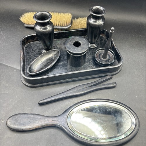 Ebony dressing table set - table,