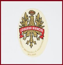NOS BIANCHI DECALCOMANIA TUBO TESTA ORIGINALE DISTINTIVO ANNI 70 80 VINTAGE