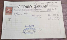 " VITTORIO  GARBARI "  TRENTO  1908 _ RICEVUTA per PAGAMENTO  di FARINA a CUCINA