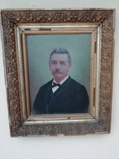 olio su tavola antico Louise