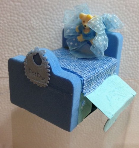 Lettino con orsetto fiocco - con,