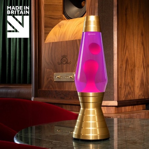 Lampada lava vinile oro
