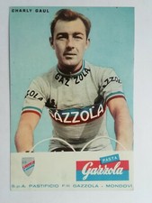 CARTOLINA PUBBLICITARIA GAZZOLA MONDOVÌ PASTIFICIO CHARLY GAUL CICLISMO BICI