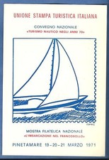 CARTOLINA PINETAMARE VELA TURISMO NAUTICO IMBARCAZIONE 