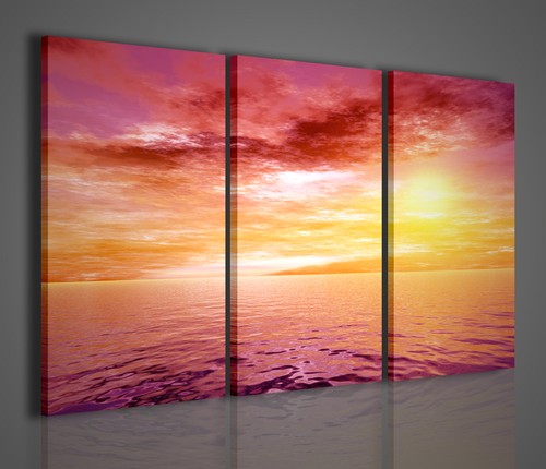 Quadri moderni tropical sunset - moderni,