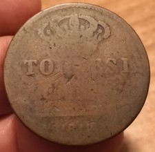 Moneta 5 Tornesi 1819, Regno
