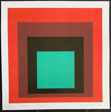 Josef Albers Litografia COA originale firmata op numerata 180 Piet Mondrian