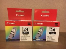 2 Genuine Canon BCI-24 Black
