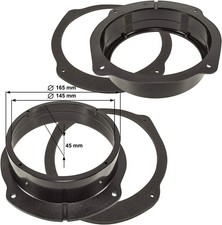 Coppia Anelli Adattatori Altoparlanti Casse Anteriori 165mm per Fiat Stilo