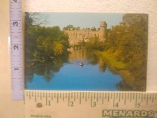 Cartolina Castello di Warwick dal fiume Avon, Warwick, Inghilterra