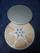 VINTAGE CINE REEL BOBINA METALLICA NUOVA DI MAGAZZINO 8 mm 120m 400 Ft