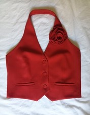 Gilet Donna Rosso Con Rosa