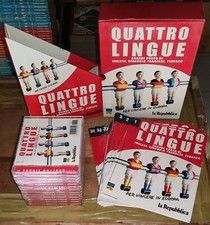 QUATTRO LINGUE corso Inglese/Spagnolo/Francese/Tedesco La Repubblica 13cd+39fasc
