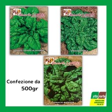 SEMI SPINACI LISCIO GIGANTE D'INVERNO-GIGANTE RICCIO AMERICA-RICCIO MATADOR 500G