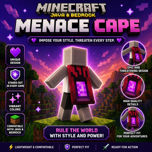 Minecraft menace cape - menace, digital