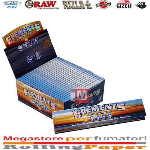Cartine elements blu - king, size