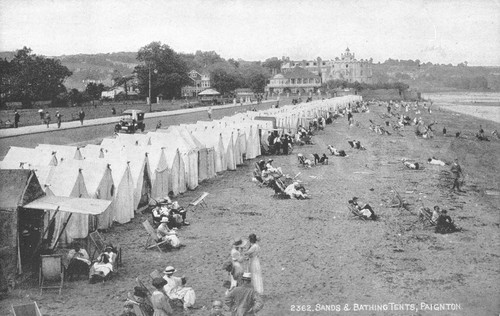 Paignton vtg postcard devon - paignton,