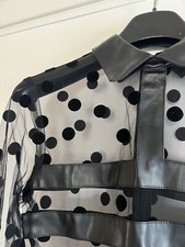 Bellissimo Vestito donna Au Jour Le Jour,Chiffon ed Eco Pelle Taglia 40