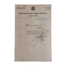 1942 Distillerie Luigi Sarti & Figli S.A. Bologna Lettera Commerciale C02105