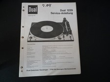 Manuale di servizio schema elettrico originale Dual 1229