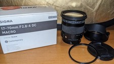 Obiettivo Sigma 17 70mm F2.8-4 DC Macro (Sony) + fitro Uv Hoya HD