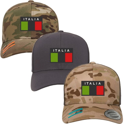 Subdued italia flag cap hat - italia,