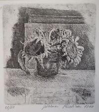 BARBISAN GIOVANNI (Treviso, 1914 - Orbetello, 1988) GIRASOLI acquaforte 1940 inc