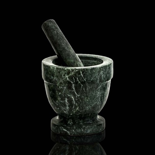 Mortaio marmo verde con - marmo,