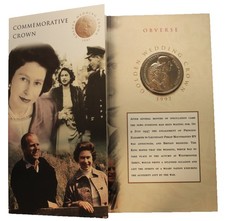 Gran Bretagna 5 Sterline Pounds 1997 Commemorative Inghilterra nozze d'oro