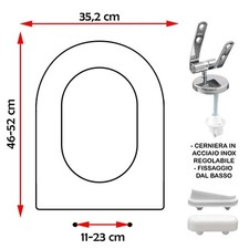 SEDILE COPRIWATER COMPATIBILE HIDRA ONDA BIANCO