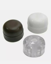 PZ 5 Paracolpo Tondo Pvc Adesivo Fermaporta,Paraurti Bianco,Marrone Trasparente