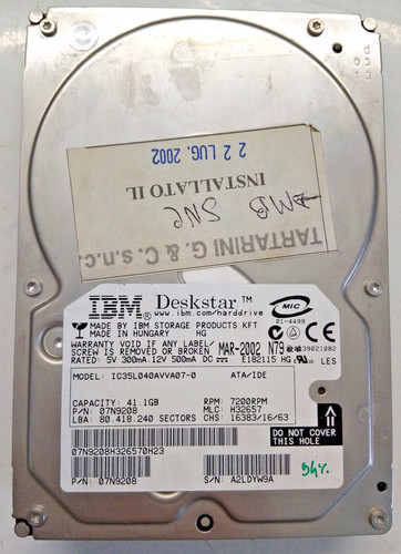 Ibm deskstar 40gb - ibm,