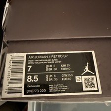 Taglia 6 - Jordan 4 Retro x A