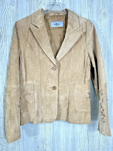 Blazer pelle scamosciata