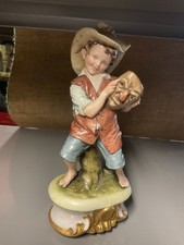 statuina capodimonte Bambino con maschera firmata Bruno Merli