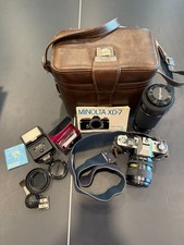 Minolta XD7 nero - MD X-Rokkor 30-70 mm f/3.5 & 75-200 mm custodia obiettivo e accessori