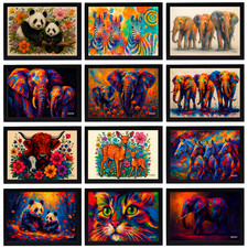 Poster animali alla moda panda