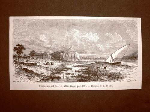 Veduta gondokoro nel 1863 - di,