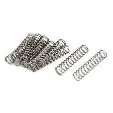 1x10x45mm acciaio inox Molle compressione argentata 10pz