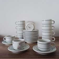 SERVIZIO CAFFE CERAMICA GALVANI PORDENONE DECORO A FILO VINTAGE