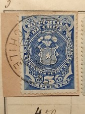 5 CENTAVOS CILE  FRANCOBOLLO POSTA TELEGRAFO IMPUESTO SIGILLO STOCK ANTIQUARIA 